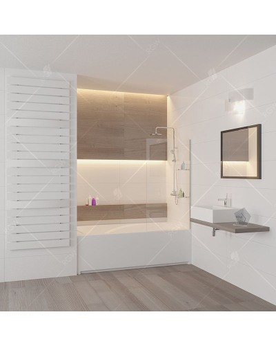 Шторка на ванну RGW Screens SC-53 80x150 профиль Хром стекло прозрачное