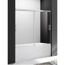 Шторка на ванну Cezares Tandem Soft 180 TANDEM-SOFT-VF-2-180/145-C-Cr-IV профиль Хром стекло прозрачное