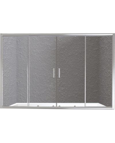 Шторка на ванну BelBagno Unique VF-2 180 профиль Хром стекло прозрачное