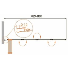 Шторка на ванну Cezares Relax 80 RELAX-V-4-80/140-C-Bi профиль Серый стекло прозрачное