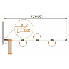 Шторка на ванну Cezares Relax 80 RELAX-V-4-80/140-C-Bi профиль Серый стекло прозрачное