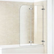 Шторка на ванну WeltWasser WW100 ZD2 90 10000003477 профиль Хром стекло прозрачное