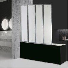 Шторка на ванну Cerutti SPA Bouna 131х139 профиль Хром стекло матовое