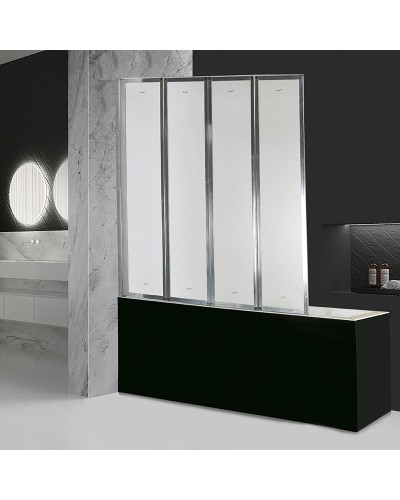 Шторка на ванну Cerutti SPA Bouna 131х139 профиль Хром стекло матовое