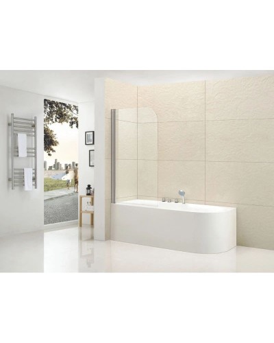 Шторка для ванны Cezares Eco 80 см текстурное стекло ECO-V-1-80/140-P-Cr-L