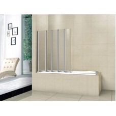 Шторка для ванны Cezares Pratico 120 см текстурное стекло PRATICO-V-5-120/140-P-Cr-L