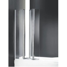 Шторка для ванны с одним неподвижным стеклом Cezares Trio 90 см текстурное стекло TRIO-W-V-3-90/140-P-Cr-L