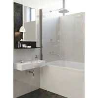 Шторка для ванны Alpen Alpina 100 см прозрачное стекло A170N-100