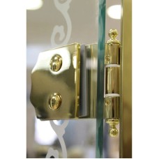 Шторка для ванны Cezares Retro 81 см прозрачное c матовым узором стекло RETRO-A-V-1-80/145-CP-G-R