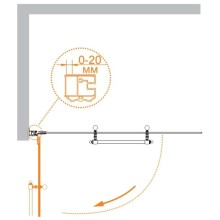 Шторка для ванны Cezares Retro 81 см прозрачное c матовым узором стекло RETRO-A-V-1-80/145-CP-G-R