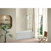 Шторка для ванны Cezares Retro 81 см прозрачное c матовым узором стекло RETRO-A-V-1-80/145-CP-G-R