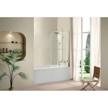 Шторка для ванны Cezares Retro 81 см прозрачное c матовым узором стекло RETRO-A-V-1-80/145-CP-G-R