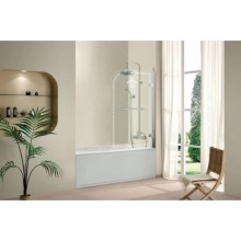 Шторка для ванны Cezares Retro 81 см прозрачное c матовым узором стекло RETRO-A-V-1-80/145-CP-Cr-R