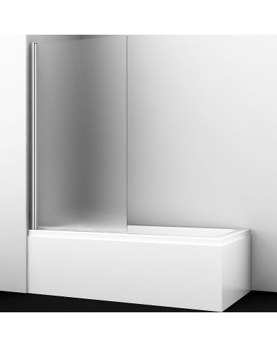 Шторка на ванну WasserKRAFT Berkel 80 L 48P01-80LM профиль Хром стекло матовое