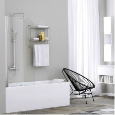 Шторка на ванну WasserKRAFT Leine 80 35P01-80 профиль Хром стекло прозрачное