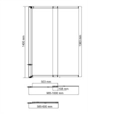 Шторка на ванну WasserKRAFT Main 100 41S02-100WS профиль Хром стекло прозрачное