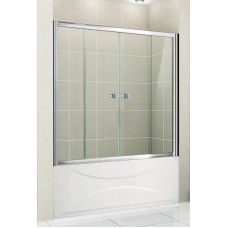 Шторка для ванны Cezares Pratico 170 см прозрачное стекло PRATICO-VF-2-170/140-C-Cr