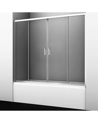 Шторка на ванну WasserKRAFT Lippe 45S02-170 профиль Хром стекло прозрачное