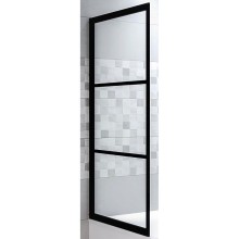 Шторка на ванну Riho Grid GB501 80 G004046121 (GBB5080001) L профиль Черный стекло прозрачное