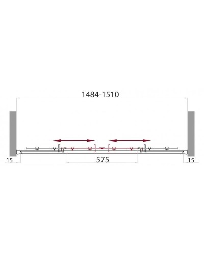 Шторка для ванны BelBagno Uno 150 см текстурное стекло UNO-VF-2-150/145-P-Cr