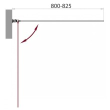 Шторка для ванны BelBagno Sela 80 см текстурное стекло SELA-V-1-80/140-Ch-Cr-L