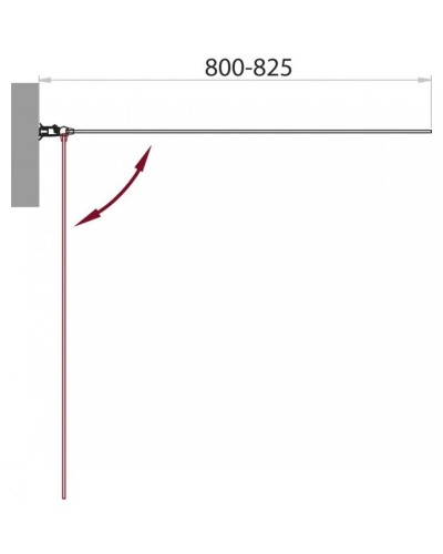 Шторка для ванны BelBagno Sela 80 см текстурное стекло SELA-V-1-80/140-Ch-Cr-L
