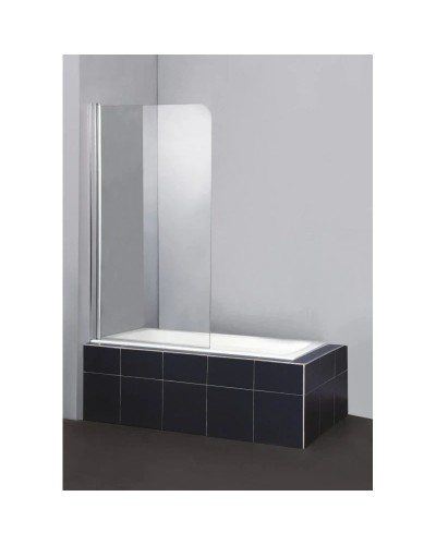 Шторка для ванны BelBagno Sela 80 см текстурное стекло SELA-V-1-80/140-Ch-Cr-L