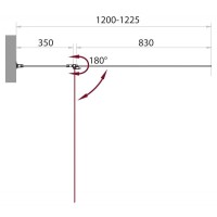 Шторка для ванны BelBagno Sela 120 см текстурное стекло SELA-V-11-120/140-Ch-Cr-R
