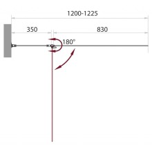 Шторка для ванны BelBagno Sela 120 см текстурное стекло SELA-V-11-120/140-Ch-Cr-R