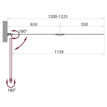 Шторка для ванны BelBagno Sela 120 см текстурное стекло SELA-V-21-120/140-Ch-Cr-R