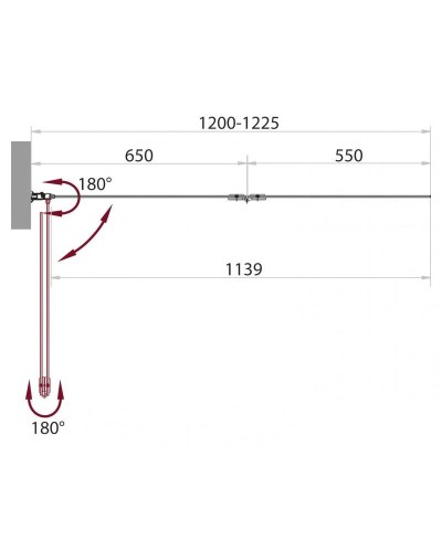 Шторка для ванны BelBagno Sela 120 см текстурное стекло SELA-V-21-120/140-Ch-Cr-L