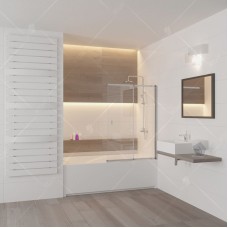 Шторка на ванну RGW Screens SC-40 100x150 профиль Хром стекло прозрачное