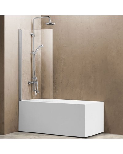 Шторка на ванну Vincea VSB-11800CL 80x140 профиль Хром стекло прозрачное