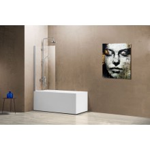 Шторка на ванну Vincea VSB-11800CL 80x140 профиль Хром стекло прозрачное