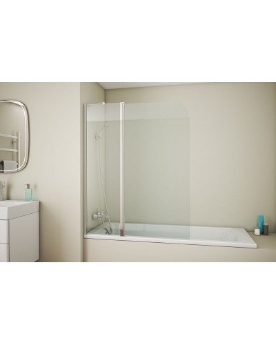 Шторка на ванну Bravat Alfa 110 BG110.5111A профиль Хром стекло прозрачное