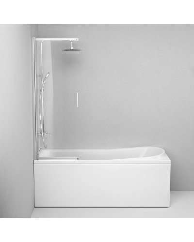 Шторка на ванну AM.PM Like W80S-100PS-150MT 100x150 профиль Хром матовый стекло прозрачное