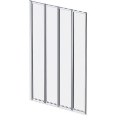 Шторка на ванну AM.PM Like 100 W80BS-100-140CT профиль Хром стекло прозрачное
