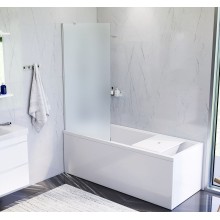 Шторка на ванну AM.PM Gem 80 W90BS-080-140CM профиль Хром стекло матовое