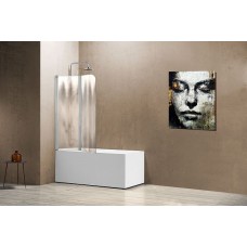 Шторка на ванну Vincea VSB-12114CH-L 114x140 профиль Хром стекло шиншилла