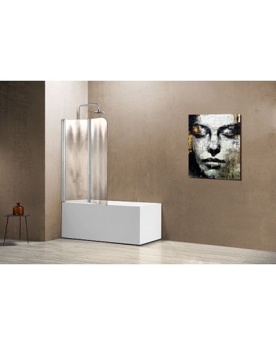 Шторка на ванну Vincea VSB-12114CH-L 114x140 профиль Хром стекло шиншилла