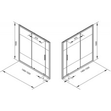 Шторка на ванну Aquanet Practic AE10-B-150H150U-CP 150 243611 профиль Хром стекло прозрачное с шелкографией без боковой стенки