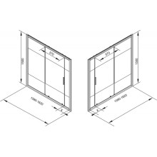 Шторка на ванну Aquanet Practic AE10-B-160H150U-CP 160 243612 профиль Хром стекло прозрачное с шелкографией без боковой стенки
