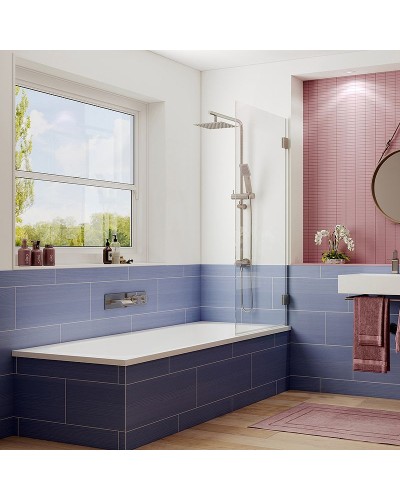 Шторка на ванну Ambassador Bath Screens 70х140 16041101 профиль Хром стекло CrystalPure