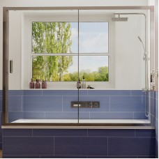 Шторка на ванну Ambassador Bath Screens 150х140 16041104 профиль Хром стекло CrystalPure