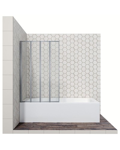 Шторка на ванну Ambassador Bath Screens 90х140 16041110L профиль Хром стекло CrystalPure