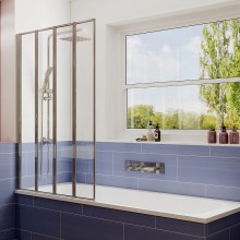 Шторка на ванну Ambassador Bath Screens 90х140 16041110L профиль Хром стекло CrystalPure