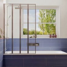 Шторка на ванну Ambassador Bath Screens 90х140 16041110L профиль Хром стекло CrystalPure