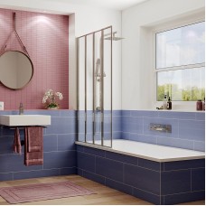 Шторка на ванну Ambassador Bath Screens 90х140 16041110L профиль Хром стекло CrystalPure