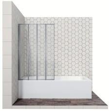 Шторка на ванну Ambassador Bath Screens 100х140 16041111L профиль Хром стекло CrystalPure