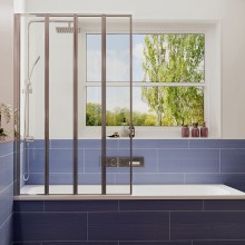 Шторка на ванну Ambassador Bath Screens 100х140 16041111L профиль Хром стекло CrystalPure